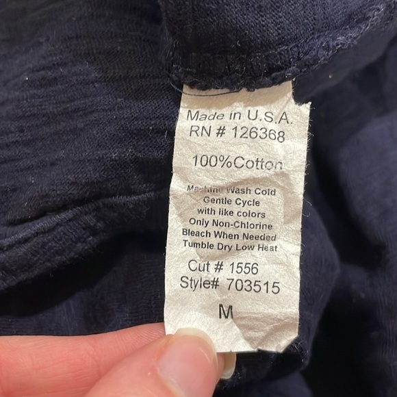 Wilt Navy Blue Crew NECK SHORT SLEEVE SHRUNKEN BOYFRIEND TEE - Picture 4 of 9